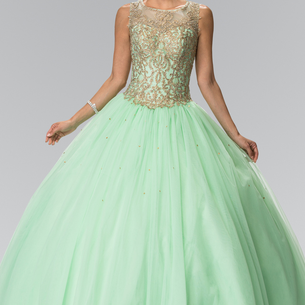 Illusion Ballgown Long Dress